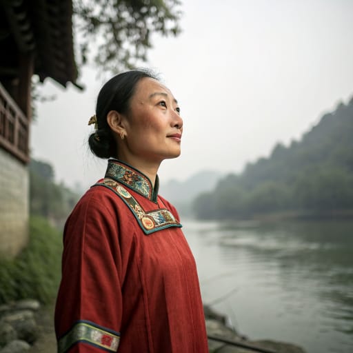 Minyue woman from The Min River basin and coast of what is now Fujian province, southeastern China, with centers near present-day Fuzhou and at Chengcun, Wuyishan.