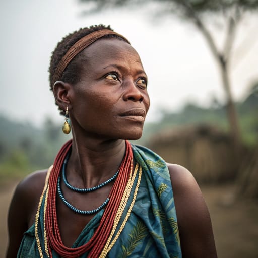 Mitsogho woman from Chaillu Massif of central Gabon, chiefly around Mimongo in Ngounié province, with many now living in Libreville and other towns, related phenotype reference