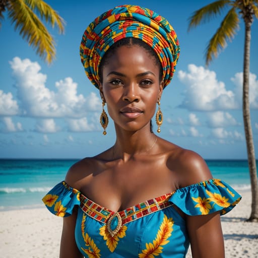 Mixed Bahamian woman from Bahamas