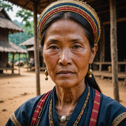 Mlabri woman from Nan and Phrae Provinces, northern Thailand (and Sainyabuli Province, Laos)