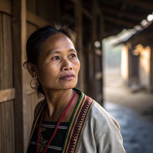 Mnong woman from Central Highlands of Vietnam, chiefly Dak Nong, Dak Lak and Lam Dong provinces, and Mondulkiri province in northeastern Cambodia
