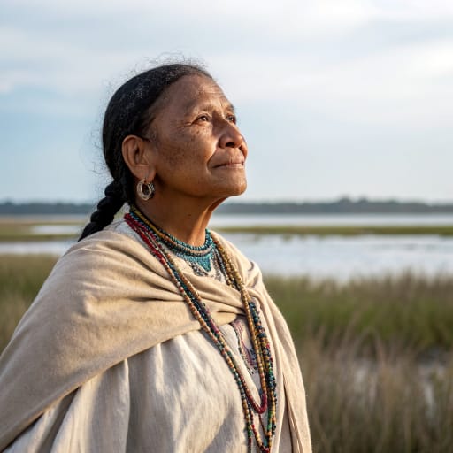 Mocama woman from Atlantic sea islands and coastal marshes from St. Simons Island, Georgia, south to the mouth of the St. Johns River near present-day Jacksonville, Florida (United States)., related phenotype reference