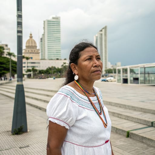 Mokaná woman from Atlántico Department on the Caribbean coast of northern Colombia, chiefly around Tubará, Galapa, Baranoa, Malambo, Usiacurí, Piojó and Puerto Colombia, related phenotype reference