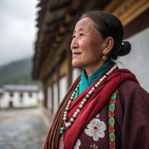 Monpa woman from Tawang and West Kameng, Arunachal Pradesh, India (also Bhutan and Tibet, China) — Southern Asia