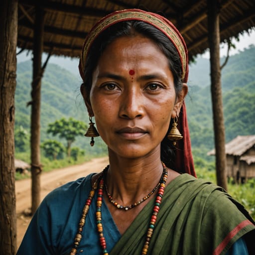 Mro woman from Bandarban and the southern Chittagong Hill Tracts of Bangladesh, with related communities in the western hills of Myanmar.