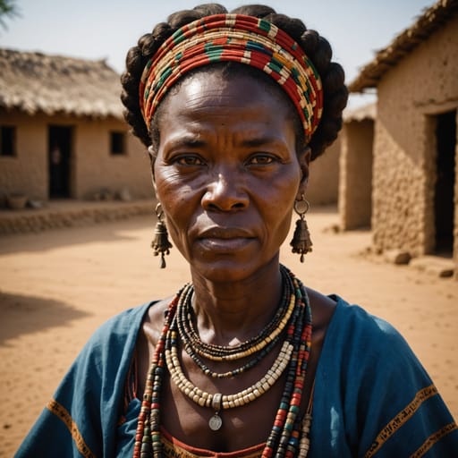 Mucubal woman from Namibe and Cunene provinces, southwestern Angola