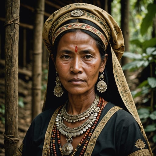Musi woman from Middle and upper Musi River basin in South Sumatra, Indonesia, chiefly Musi Banyuasin and Musi Rawas regencies