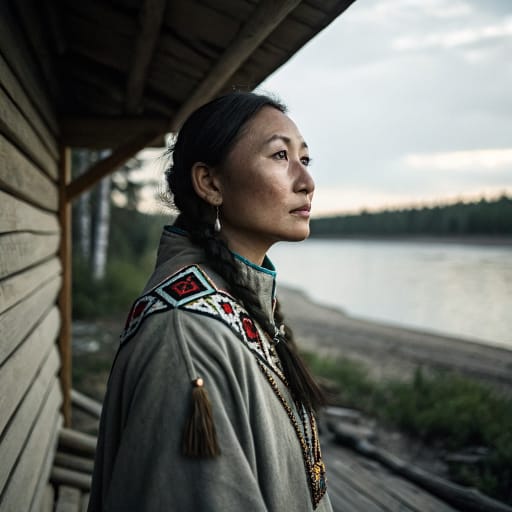 Nanai people woman from Lower Amur River basin, Khabarovsk Krai, Russia — related phenotype reference