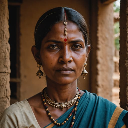Narikurava woman from Tamil Nadu, India, with closely related Vaagri-speaking communities in neighboring southern Indian states