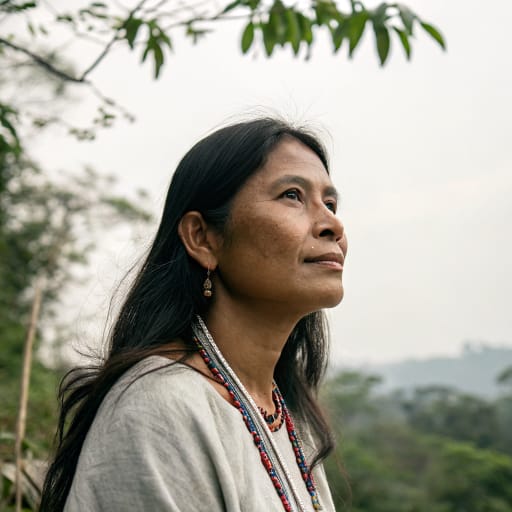 Nasa (Páez) woman from Cauca department, Andes of southwestern Colombia (Tierradentro) — South America