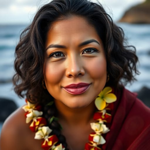 Native Hawaiian Pacific Islander woman from United States, Hawaii, American Samoa, Guam — variant 3