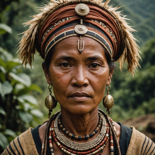 Ngada woman from Highlands of central Flores, Indonesia, centered on Bajawa in Ngada Regency, East Nusa Tenggara.