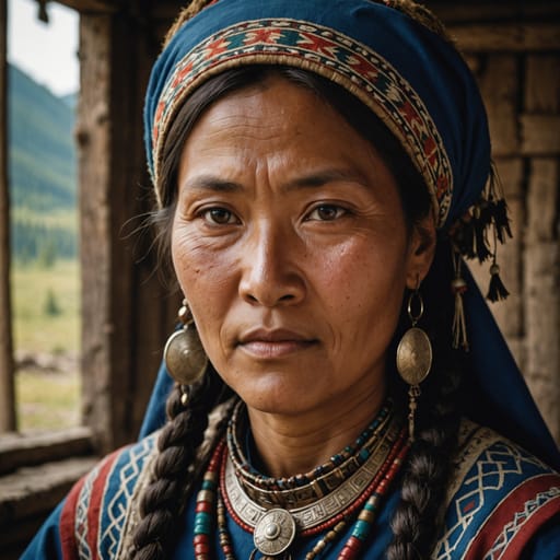 Nganasan woman from Taymyr Peninsula, Krasnoyarsk Krai, Russia — related phenotype reference