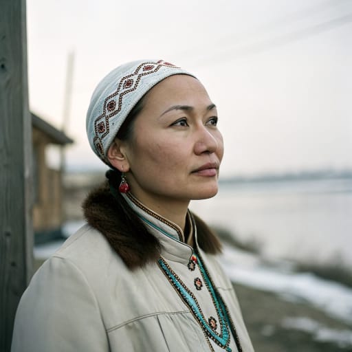 Nivkhs woman from Sakhalin Island and lower Amur, Russian Far East — Northern Asia