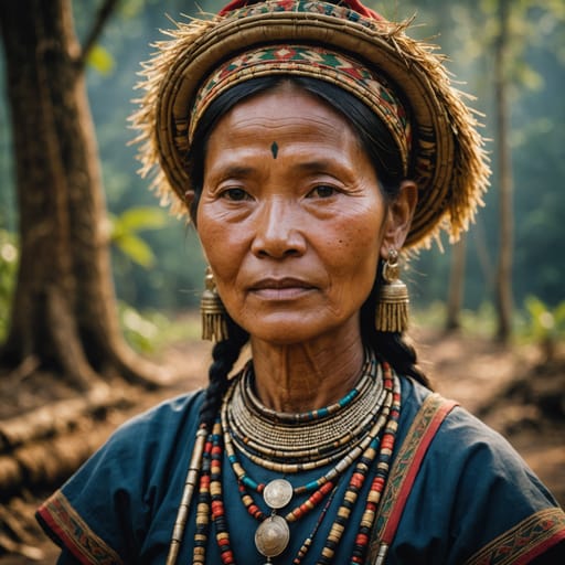 Nyaheun woman from Bolaven Plateau, southern Laos