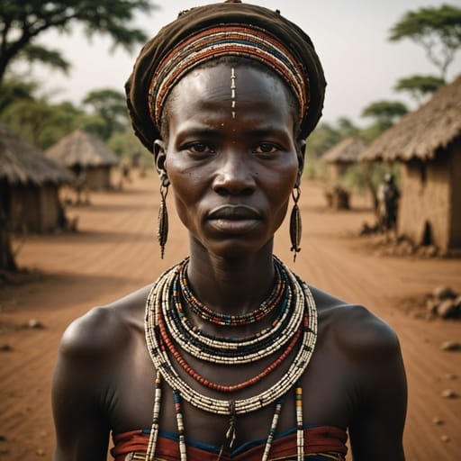 Nyangatom woman from Lower Omo Valley, South Ethiopia Region, Ethiopia (and the Ilemi Triangle border with South Sudan) — related phenotype reference