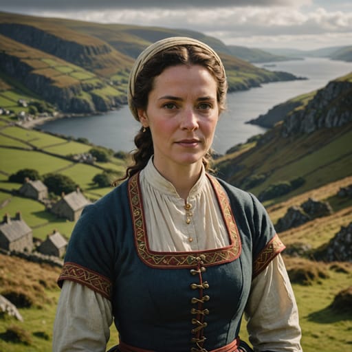 Ordovices woman from North and mid Wales, United Kingdom: Snowdonia, the Llŷn peninsula and the mainland facing Anglesey, extending east toward the upper Severn valley.