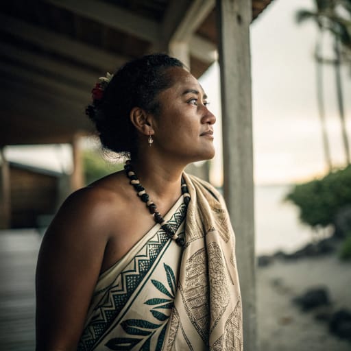 Pukapukan woman from Pukapuka Atoll, northern Cook Islands — Polynesia