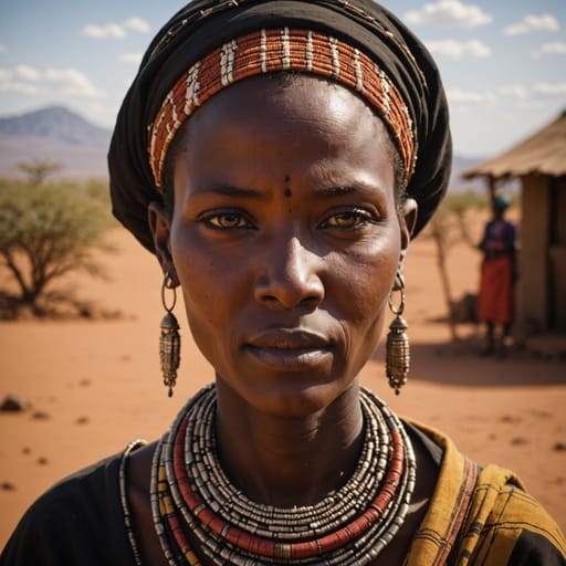 Rendille woman from Kaisut Desert, Marsabit County, northern Kenya
