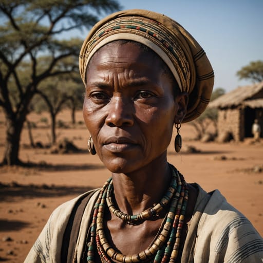 Rolong woman from North West and Free State provinces of South Africa, around Mahikeng and Thaba Nchu, and the Barolong Farms area of southern Botswana