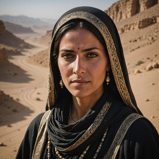 Ruwallah woman from Syrian Desert and northern Arabia: al-Jawf and Wadi Sirhan in Saudi Arabia, southern Syria, eastern Jordan and western Iraq