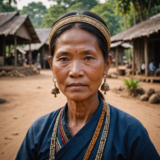 Saek woman from Nakhon Phanom Province in northeastern Thailand and Khammouane Province in central Laos, along the middle Mekong