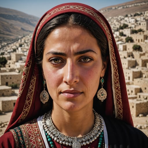 Samaritan Palestine woman from Mount Gerizim (Palestine) and Holon (Israel)
