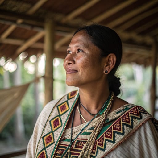 Shipibo-Conibo woman from Ucayali River basin, Peruvian Amazon — South America