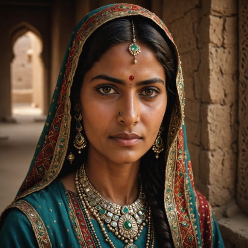 Talpur woman from Sindh province, Pakistan: Hyderabad, Tando Muhammad Khan, Tando Allahyar, Mirpur Khas, Sanghar, Badin and Khairpur districts.