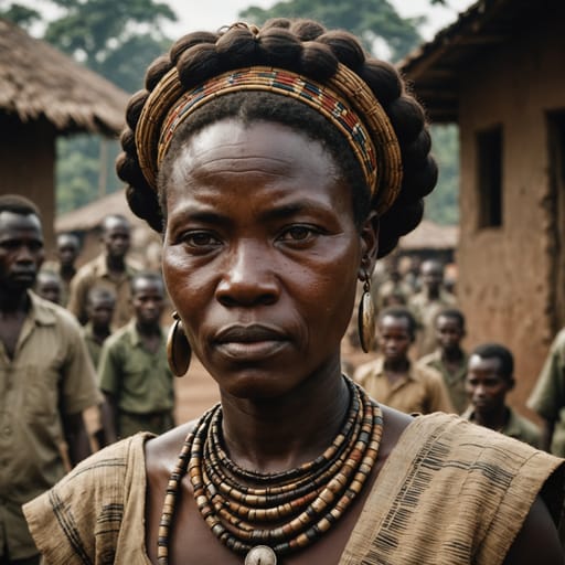 Tetela woman from Sankuru province and adjacent parts of the central Congo basin, Democratic Republic of the Congo, with a large community in Kinshasa.