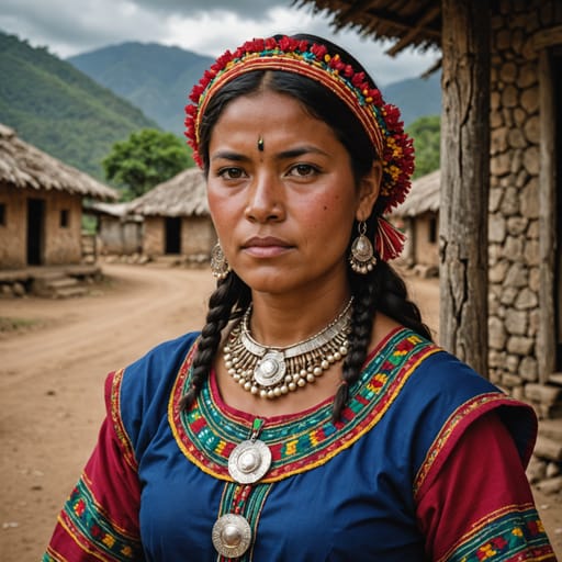 Tolupán woman from Honduras (Yoro)