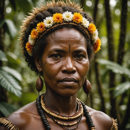 Trobriand Islanders woman from Trobriand Islands, Milne Bay Province, Papua New Guinea — related phenotype reference
