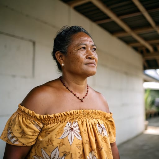 Tuvaluan woman from Tuvalu, traditional dress, alternate reference 2, Ethnic Erotic phenotype catalog