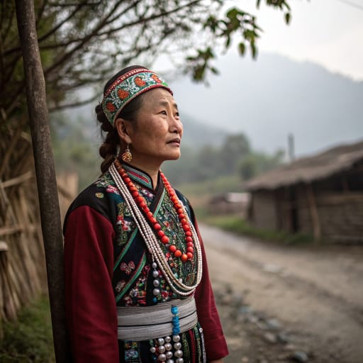 Wancho woman from Longding district, Arunachal Pradesh, India — Southern Asia