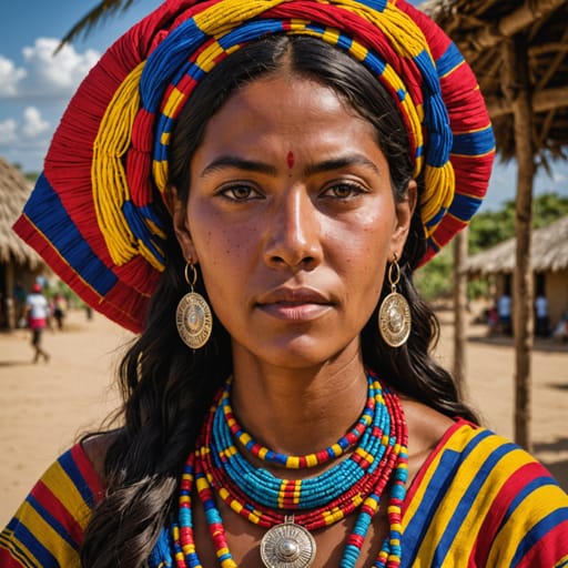 Wayuu woman from La Guajira (Colombia and Venezuela)