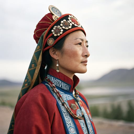Western Yugur woman from Sunan Yugur Autonomous County, Gansu, China — related phenotype reference