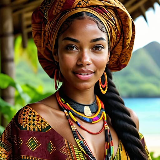 White Dominican (Caribbean) woman from Dominica — related phenotype reference