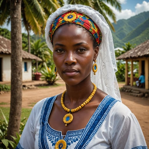 White Saint Lucian woman from Saint Lucia