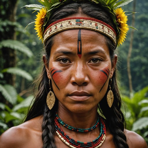 Yanomami woman from Venezuela-Brazil (Orinoco-Amazon headwaters)