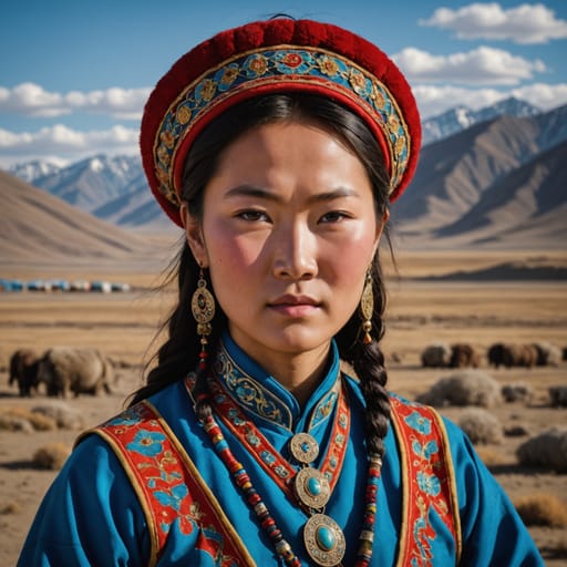 Zakhchin woman from Mongolia (Khovd)