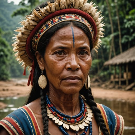 Zo'é woman from Cuminapanema and Erepecuru river basins, Pará, Brazil