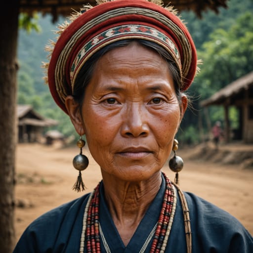 Zotung woman from Rezua area, Chin State, western Myanmar
